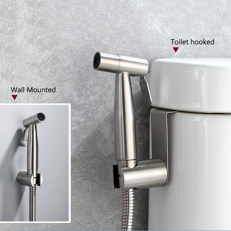 Handheld Bidet Sprayer Set For Toilet Hand Bidet Faucet Bathroom Hand Sprayer Shower Head Stainless Steel Material