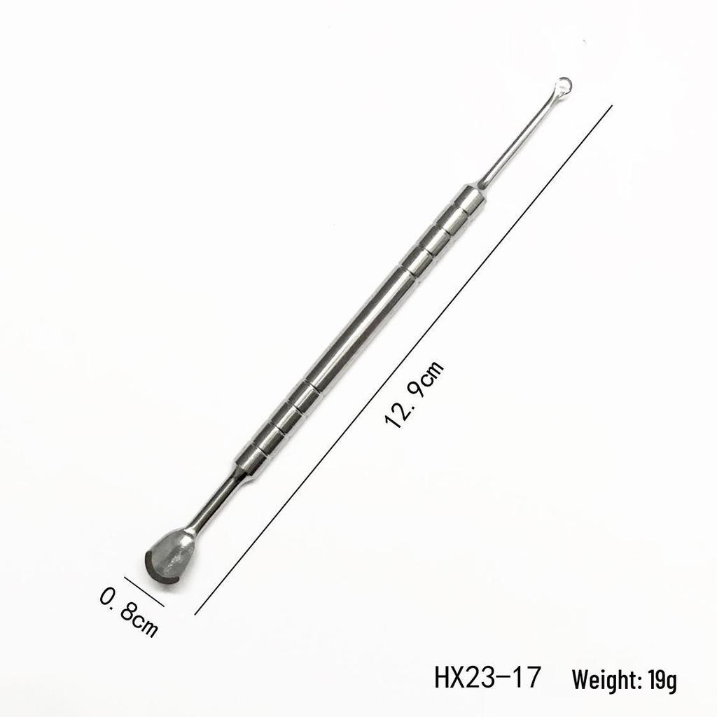 Stainless Steel Double-Headed Cuticle Pusher and Nail Scraper Tool