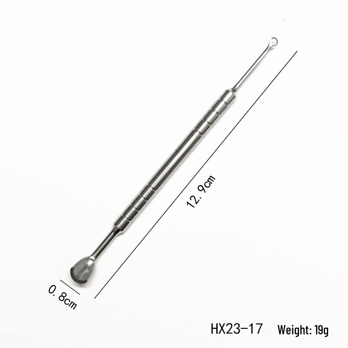 

Stainless Steel Double-Headed Cuticle Pusher and Nail Scraper Tool