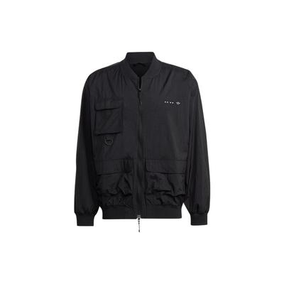 Originals Trefoil Solid Stand Collar Multi-Pocket Jacket Autumn Season Men Jacket Black HK2745
