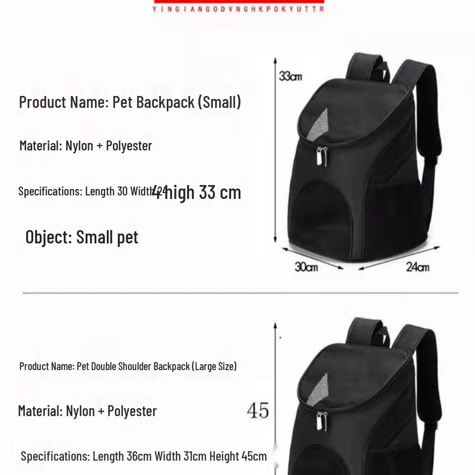 Foldable Pet Travel Backpack - Breathable Carrier for Cats and Dogs