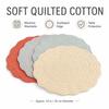 Scalloped Edge Quilted Placemats Washable Dining Placemats Gifts Round Placemats  Table Mats