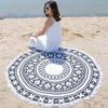 Circle Women's Oversized Mandala Bohemian Sand Cloud Microfiber Beach Towel Quick Dry Free Hot Sell Tassels Compressed for