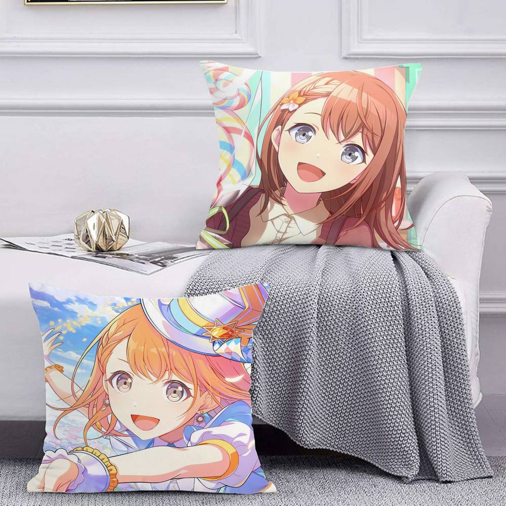 Project SEKAI Minori Hanasato Pillow Case Pattern Printed Pillowcase For Living Room Sofa Cushion Cover