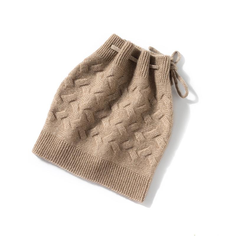 

Cashmere Autumn and Winter New Style Women s High End Solid Color Outdoor Warm Ear Protection Hat Casual Dual Use Knitted Neck Cover One Size