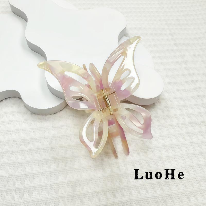 Luohe Acetate Large Butterfly Claw Hair Clip for Women's Updo Accessories