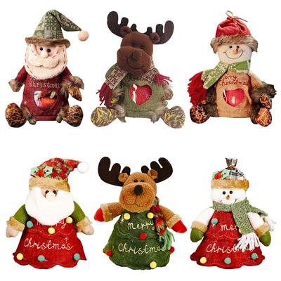 Fabric Storage Bags Zipper Design Xmas Treat Pouch Creative Doll Candy Bag Xmas Gift & Party Favor Bags for Gifts Apples Candy