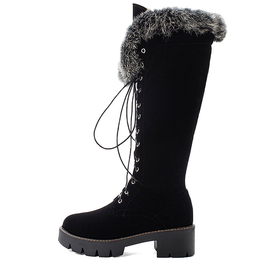 Acheter Bottes D'hiver En Fourrure Pour Femmes, Bottes Chaudes Pour La Neige, Chaussures Pour Femmes, Nouvellement Grandes Tailles, Bottes Hautes Faites à La Main