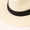 Wide Brim Panama Fedora Straw Hat - UPF Protection, Crochet Weaving, Mature Style - Ideal Summer Beach Sun Hat for Men and Women