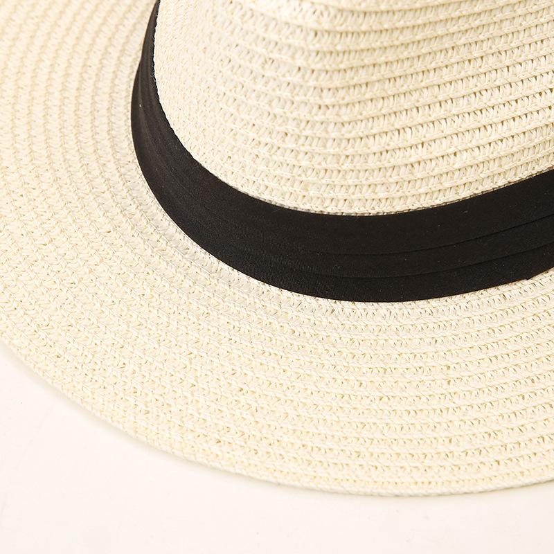 Wide Brim Panama Fedora Straw Hat - UPF Protection, Crochet Weaving, Mature Style - Ideal Summer Beach Sun Hat for Men and Women