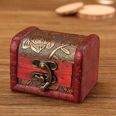 Jewelry Box Vintage Storage Wooden Box Wooden Treasure Chest