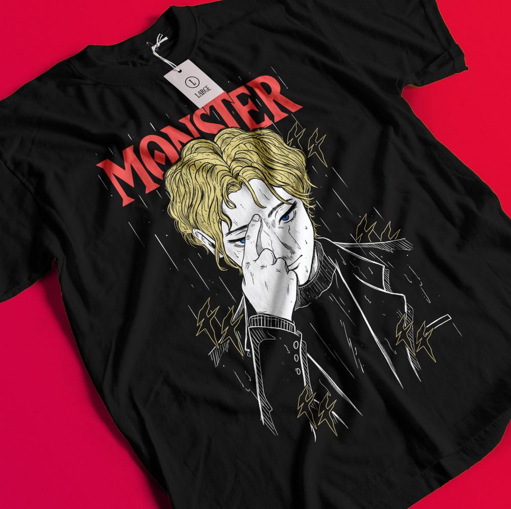 

Monster Johan liebert T-shirt Tenma naoki urasawa Gift Exclusive Shirt All Size BB707 3XL