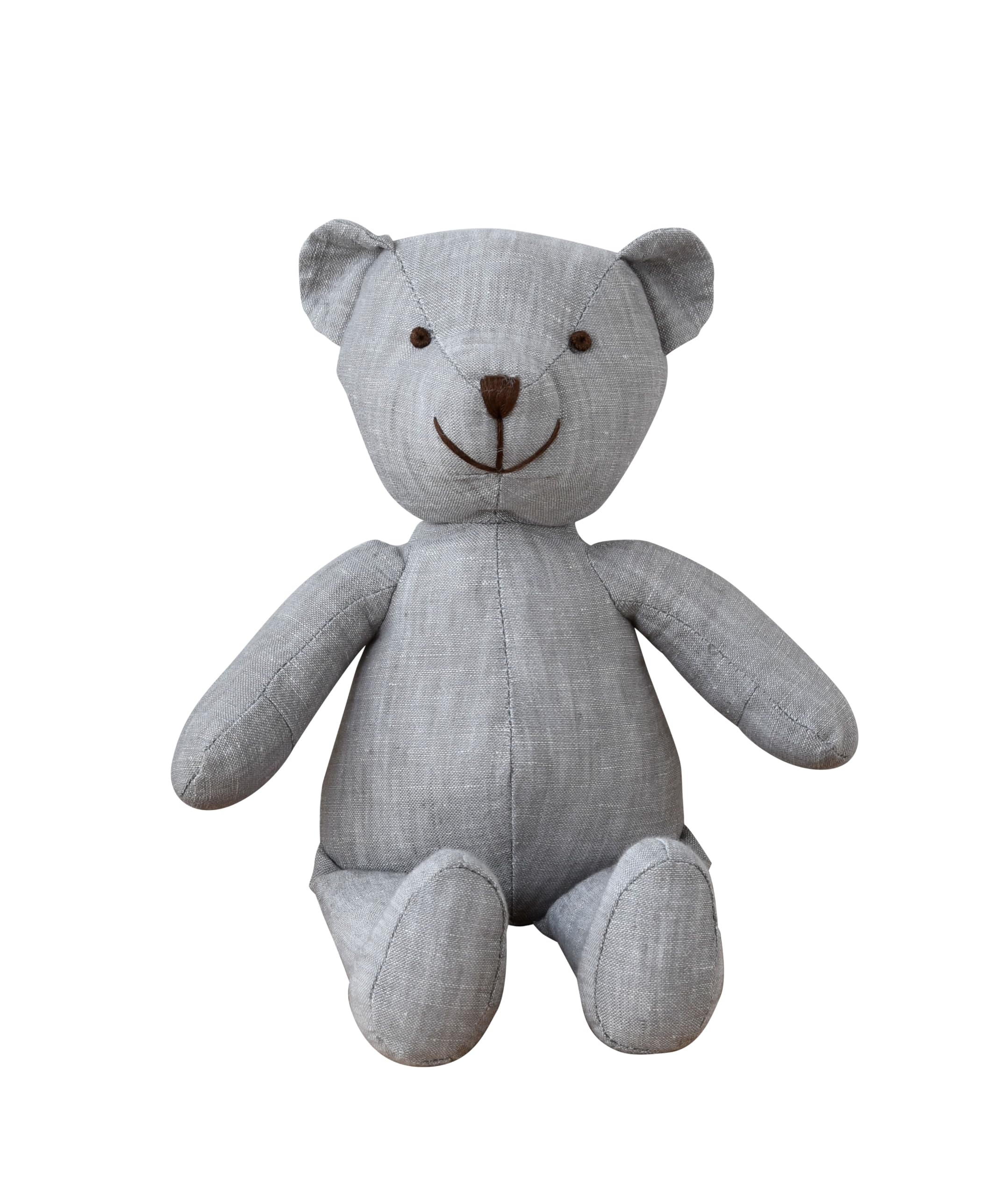 

Плюшевый мишка Broccoli House Teddy French Gray, маленький, детский, лен, стирающийся, 30 см,