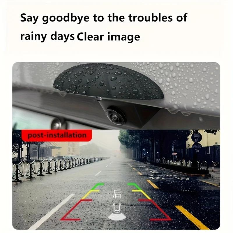 Universal Car Rearview Camera Rain Cover - Silicone Weatherproof Protector for Rearview Mirror Decoration & Weather Protection