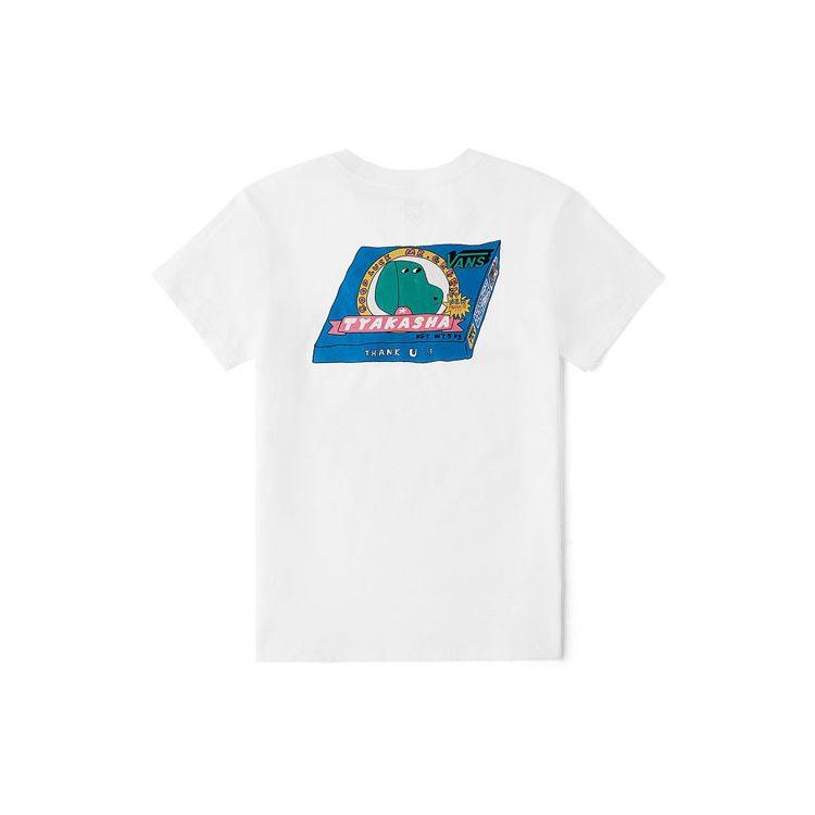Vans T Shirts Women's White Crew Neck Moderate Straight Fit VN0A4MNKWHT
