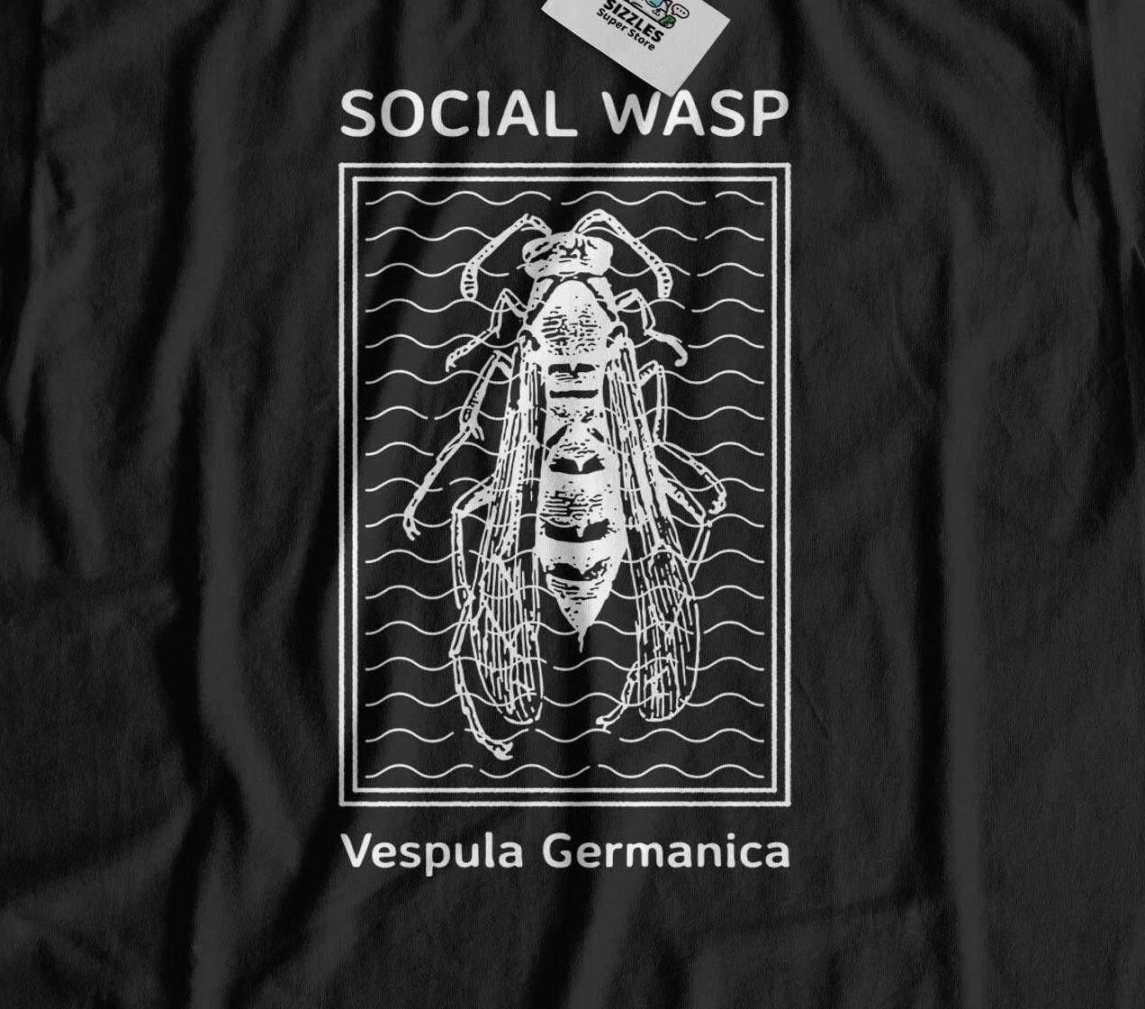 

Unisex Social Wasp T-Shirt Vespula Germanica Gifts & Entomologist Tees M