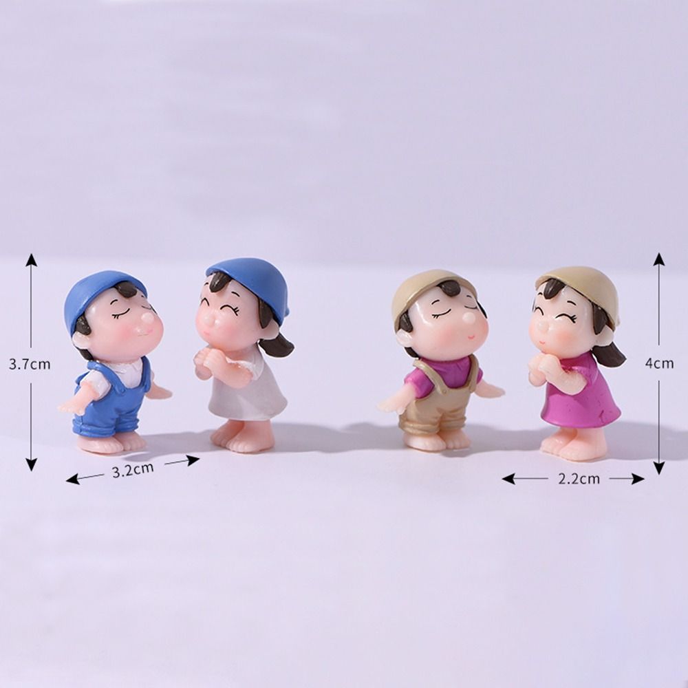 Miniature Craft Decoration Couple Figurines PVC Fairy Garden Decor  Home Wedding
