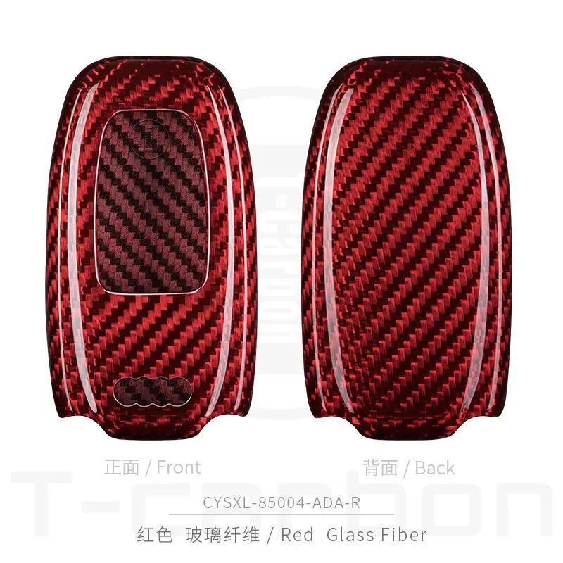 Breloczek do kluczy samochodowych A3 8p 8l A4 B6 B7 A1 A6 C5 C6 C7 C8 4f A7 S3 8v A5 B9 Tt Mk2 Q7 RS Q5 Q8 Pokrowiec Obudowa z włókna węglowego na kluczyk samochodowy