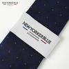 [Blu New Yorker] Fantasia a pois Cravatta NB916075 Blu Navy, Taglia Unica, Stile Abito da Lavoro, Regalo