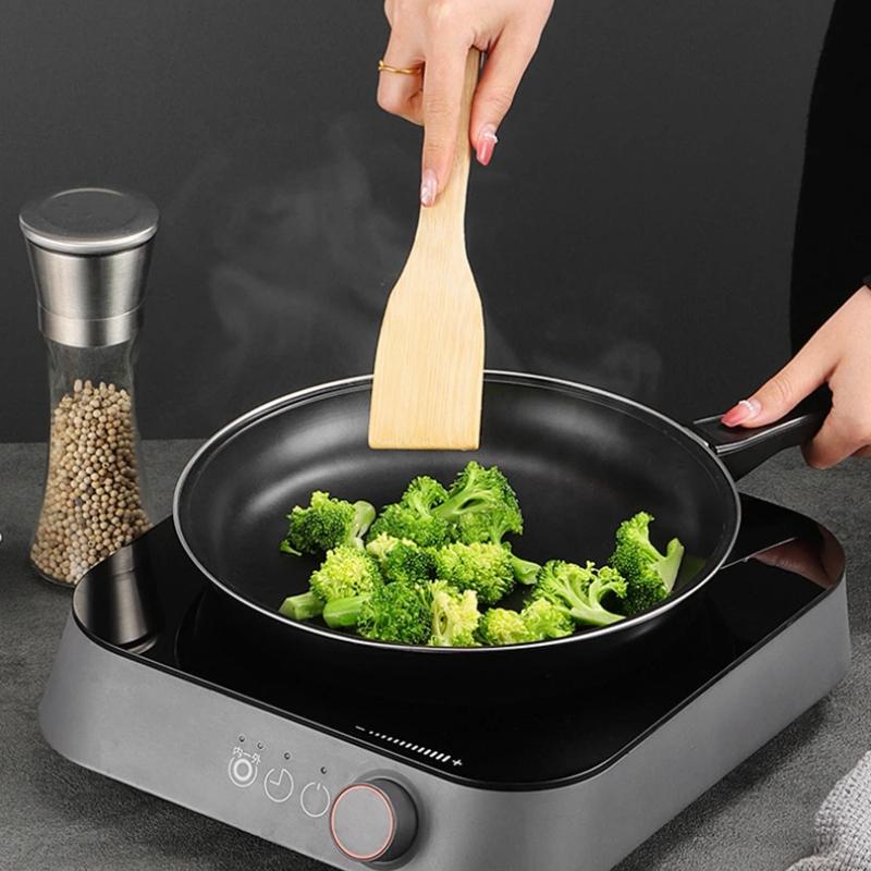 3Pcs/set Frying Pan Non-stick Skillet Steak Flat Cooking Pan Iron Pancake Egg Fryer Cast Iron Kitchen Cooking Tools 20/25/30cm