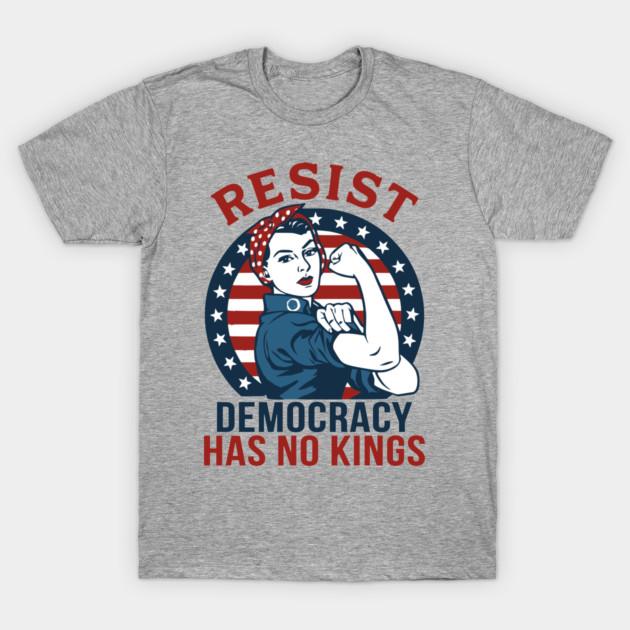 American democracy has no kings 2026 graphic Unisexs TShirt Unisex ONeck Cotton Short Sleeve Y2k Oversized Fashion Popular Tee M