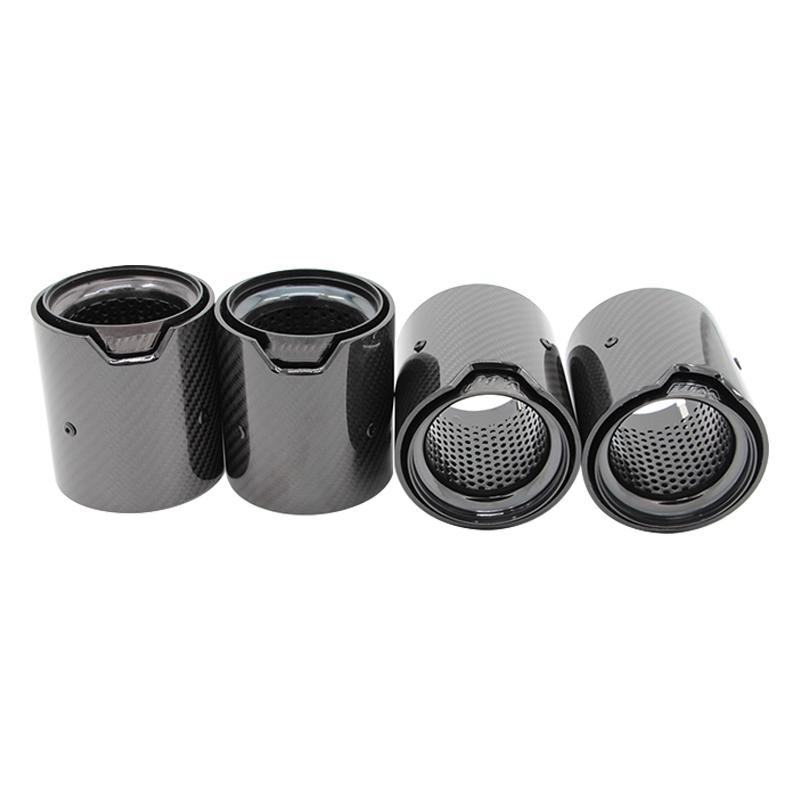 For BMW M2 F87 M3 F80 M4 F82 F83 Exhaust Pipe Tip Upgrade Touring MP erformance Parts Carbon Fiber Black Plated Muffler Tip