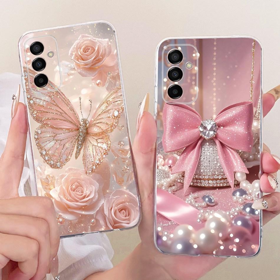 For Samsung Galaxy M23 F23 Cute Flower Butterfly Cat Painted Case For Samsung F23 M23 5G Soft Silicone TPU Phone Cases