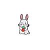 Cute Cartoon Animal Badge Exquisite Design Rabbit Holding Strawberry Exquisite Shape Mini Brooch Clothes Accessories