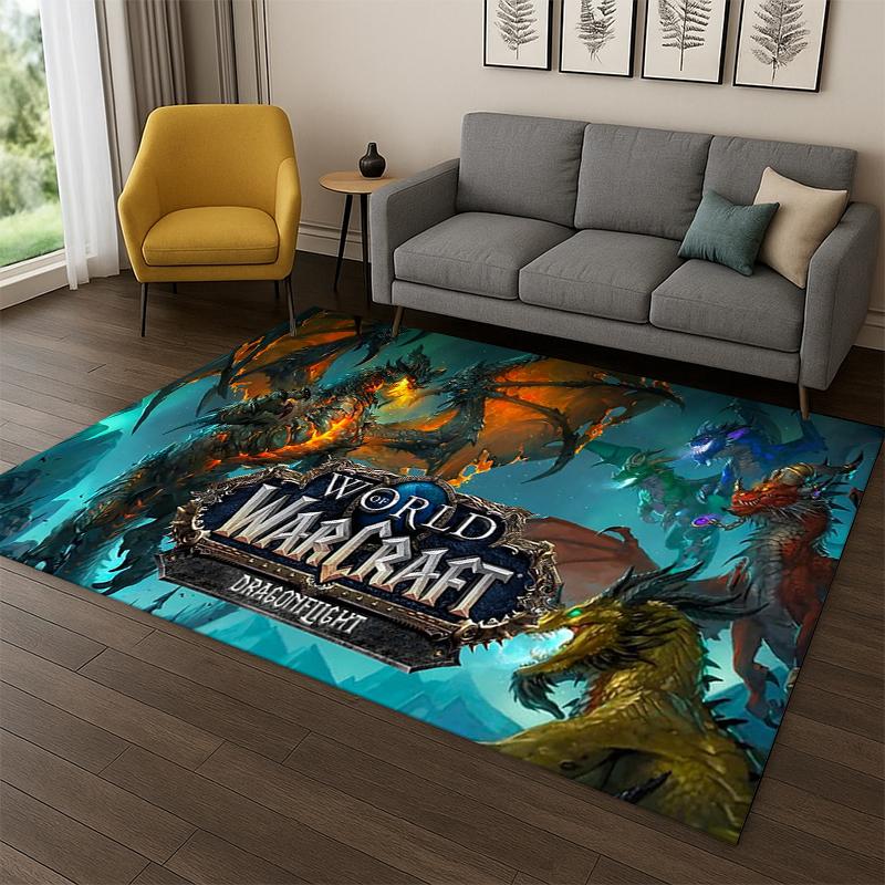 

Demon Hunter Arthas World of Warcraft WOW Game Carpet Rug for Bedroom Living Room Sofa Doormat Home Decor,Area Rug Non-slip 40x60cm