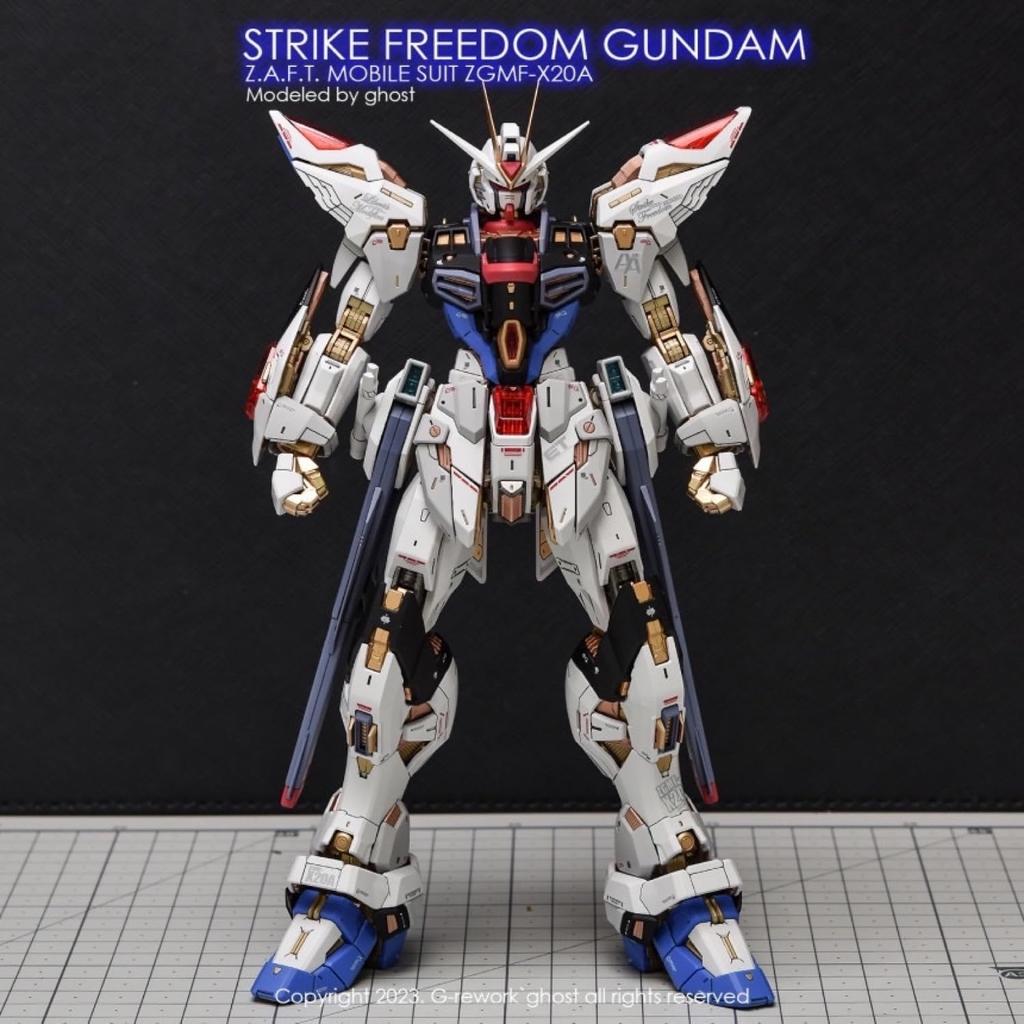 Fluorescent MG MGEX MGSD FM HiRM 1100 Robot MS Ensha Detail-Up Water Transfer Decals (for MGEX 1100 ZGMF-X20A Strike Freedom Gundam) [Used]