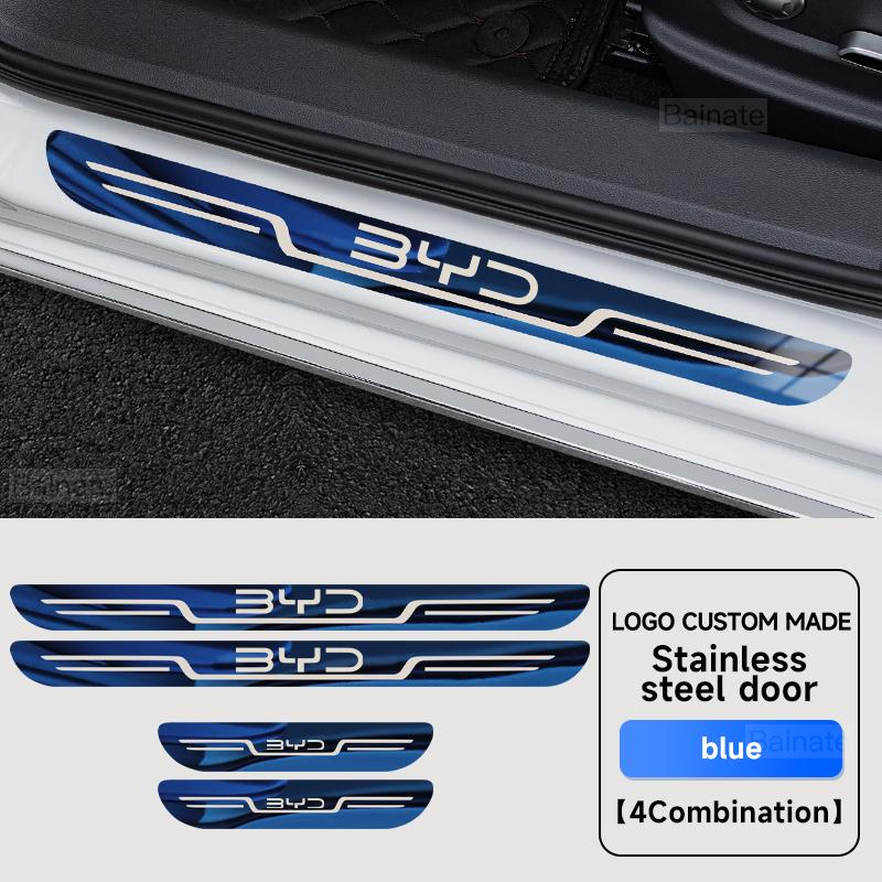 

Car Stainless Steel Door Sill Scuff Plate For BYD Atto 3 Dolphin Seal Tang F3 Dmi Song Yuan EV 2023 2024 Atto 4 Car Accessories