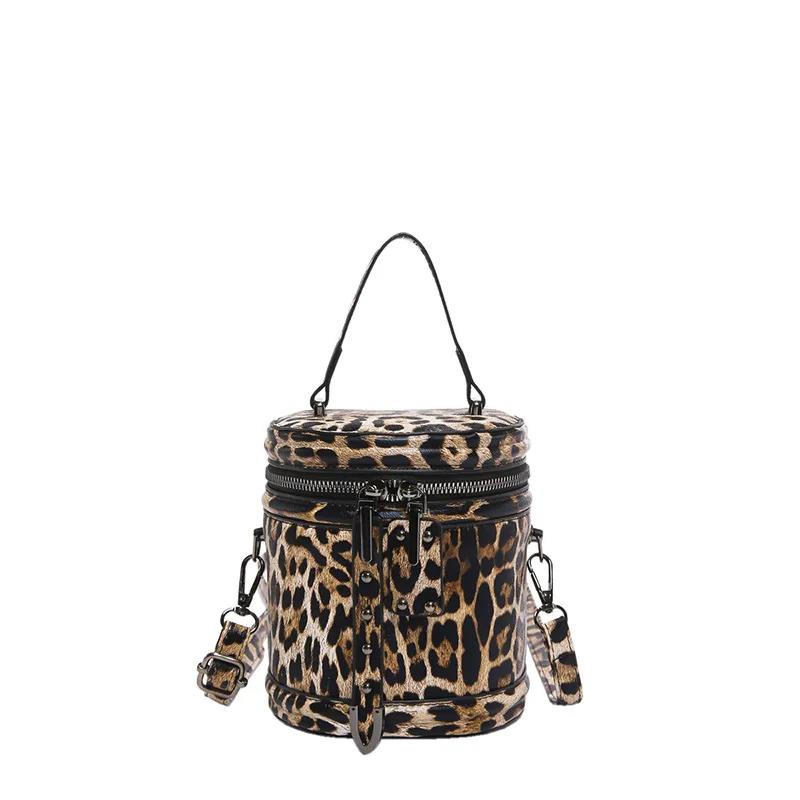 Damskie torby na ramię Leopard Retro modna torba typu bucket Bag Crossbody Bag dla kobiet Designer Bag Portfel i torebki