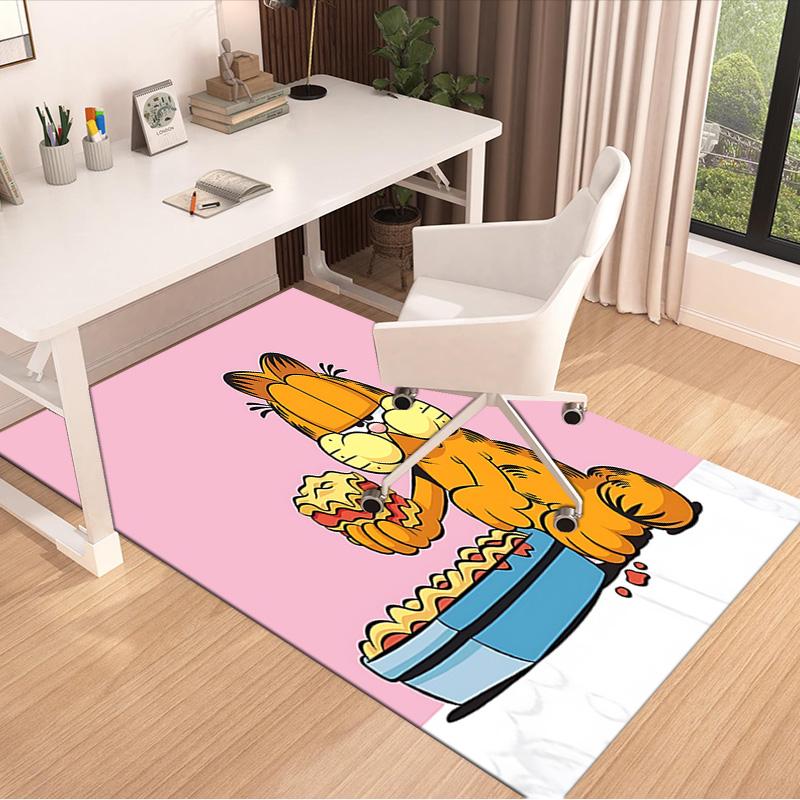 Garfield'S Sweet Tooth Carpet For Playroom Bedroom Living Room Sofa Home Decorkids Game Area Rug Nonslip Floor Mat