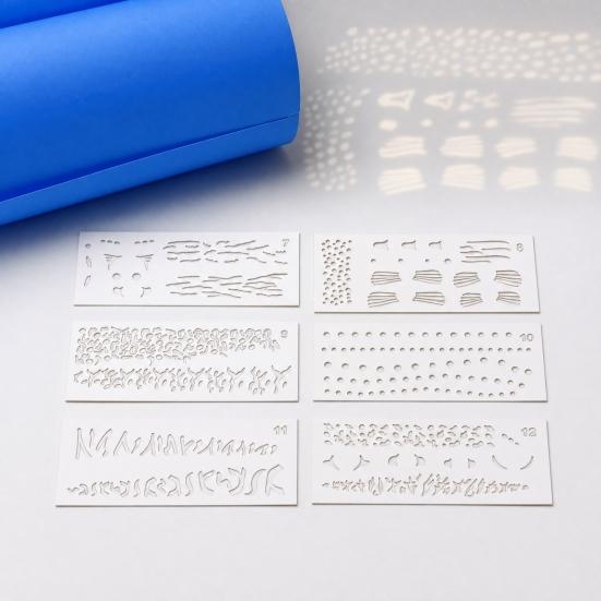 6 stk./Sæt Fiskebait Maleskabelon, Genanvendelige Plastik Malestencils, Gennemsigtig PVC Vaskbart Udskåret Mønster Fiskeswimmer Kunsttilbehør