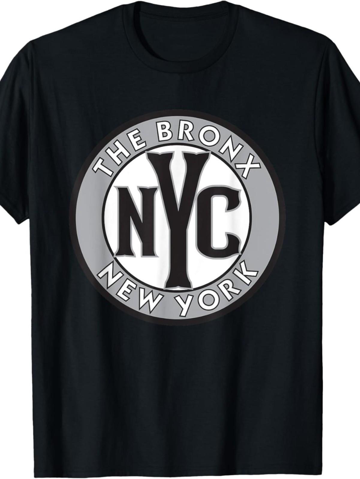 EWH Men S Bronx NYC Graphic T-Shirt - Black with Gray Circle & Bold Bronx New S разноцветный
