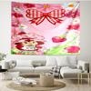 Strawberry Shortcake Print Tapestry - Portable Wall Decor Cloth, for Home, Dorm, Travel, Bedroom, Living Room - Ideal Birthday Housewarming Gift
