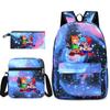 Classic Popular Friday Night Funkin Printed 3pcs/Set Pupil School Bags Laptop Daypack Backpack Inclined Shoulder Bag Pencil Case