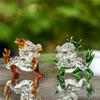 Einzigartiges Drachenornament Mini-Kristallskulptur Drachenornament Drachenminiaturen Figuren Symbol für Glück Reichtum