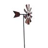 High Quality 24*73Cm Wrought Iron Metal Rotating Windmill 8 Colors Metal Wind Spinner Lawn Pinwheel Decor Supplies