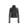 adidas Chándal de Equipo Deportivo con Bloque de Color a Rayas, Chaqueta con Cuello Alto y Pantalón Largo, Conjunto Deportivo Casual, Chándal para Mujer Negro IA3147