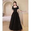 French Evening Dress Dress Women's 1011 Black High-end Light Luxury Niche Graduation Bar Mitzvah Dinner Dress Women