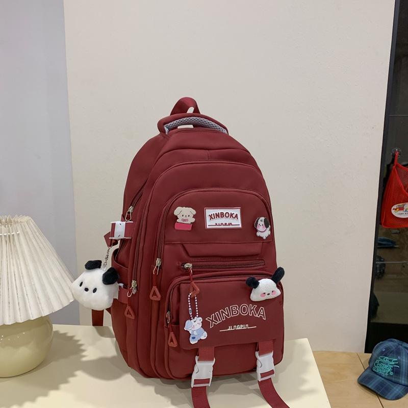 Schoolbag Daily Commute High Value Large Capacity Backpack Fashion Trend Junior High School College Student Schoolbag Simple Backpack
