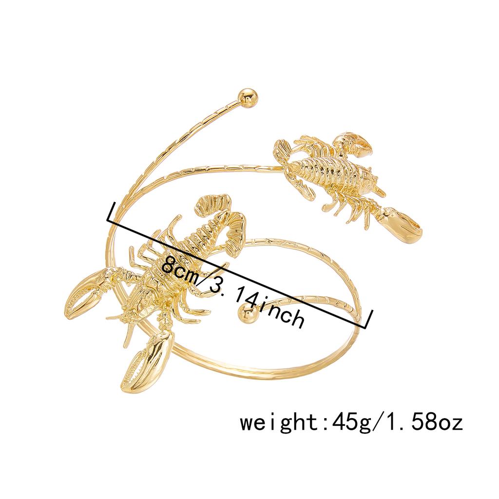 New Design Lobster Open Armband Bracelet for Women Punk Hip Hop Adjustable Upper Arm Bangle Bohemian Summer Jewelry Gift