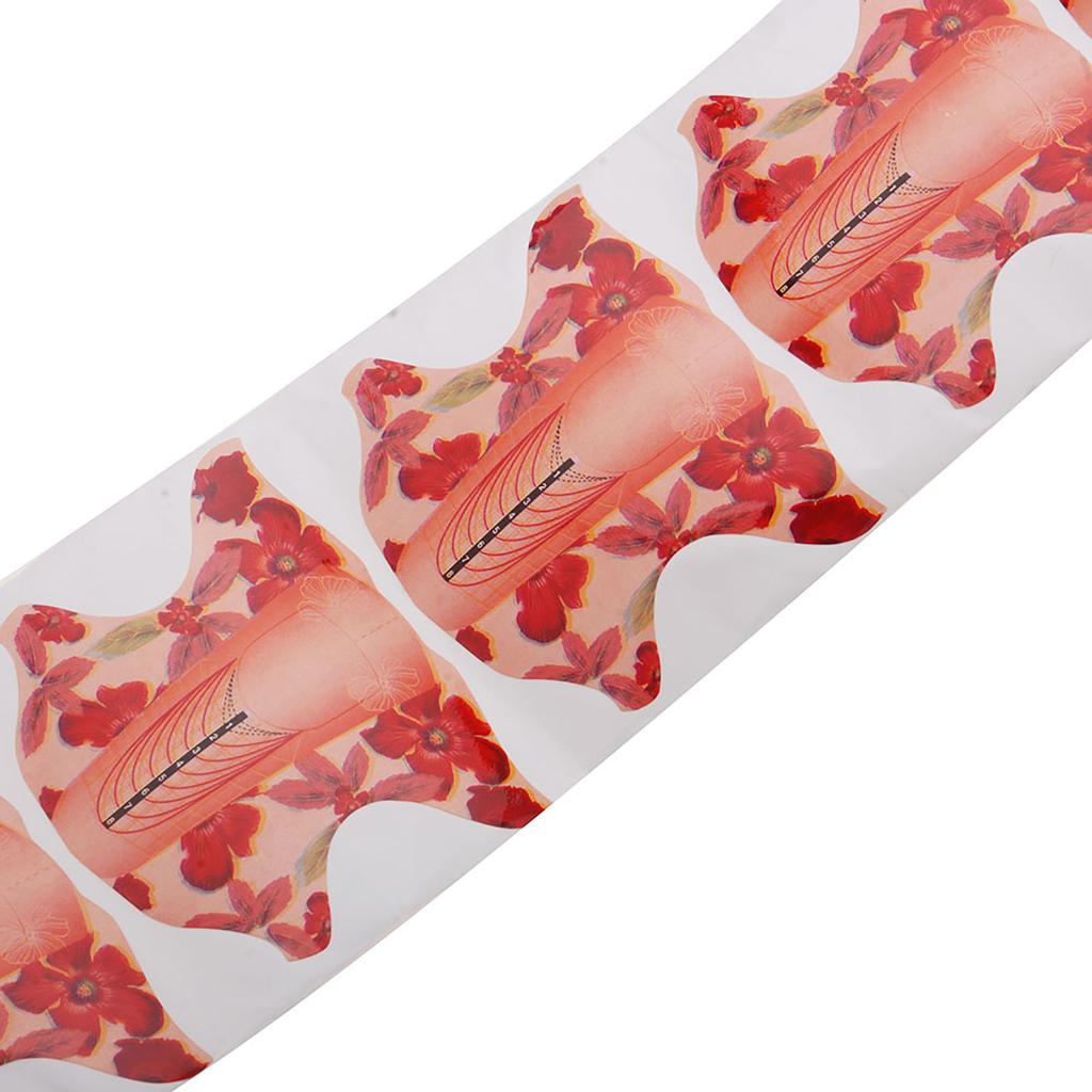 500Pcs Nail Art Acrylic Tip Guide Gel Extension Nail Polish Styling Tools Curl Forms for Nails Care