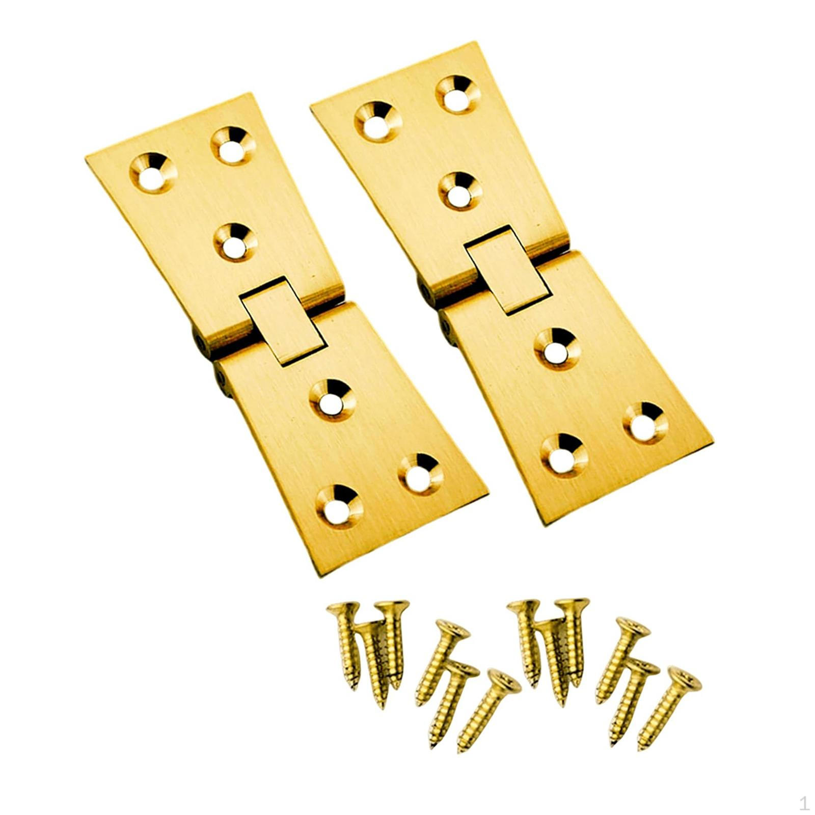 

Flip Top Hinges Heavy Duty Copper 180 Degree Replacement with Screws, Table for Folding