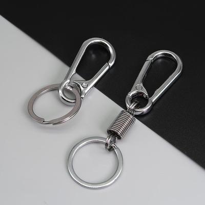Karabiner-Schlüsselanhänger aus Zinklegierung mit Motorradschlüssel-Feder und Hänger für Herren-Gürtel