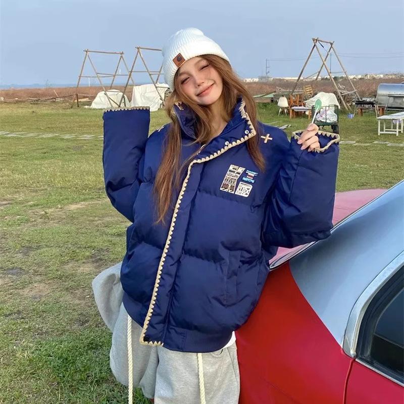 

Женское новое зимнее пальто, вышитое хлопковое пальто, утолщенное пальто-пуховик, куртка с хлопковой набивкой 3XL