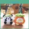 Mini Panda Keychain Plush Toy 11cm Height Short Plush Panda And Persimmon Design Pp Cotton Filling