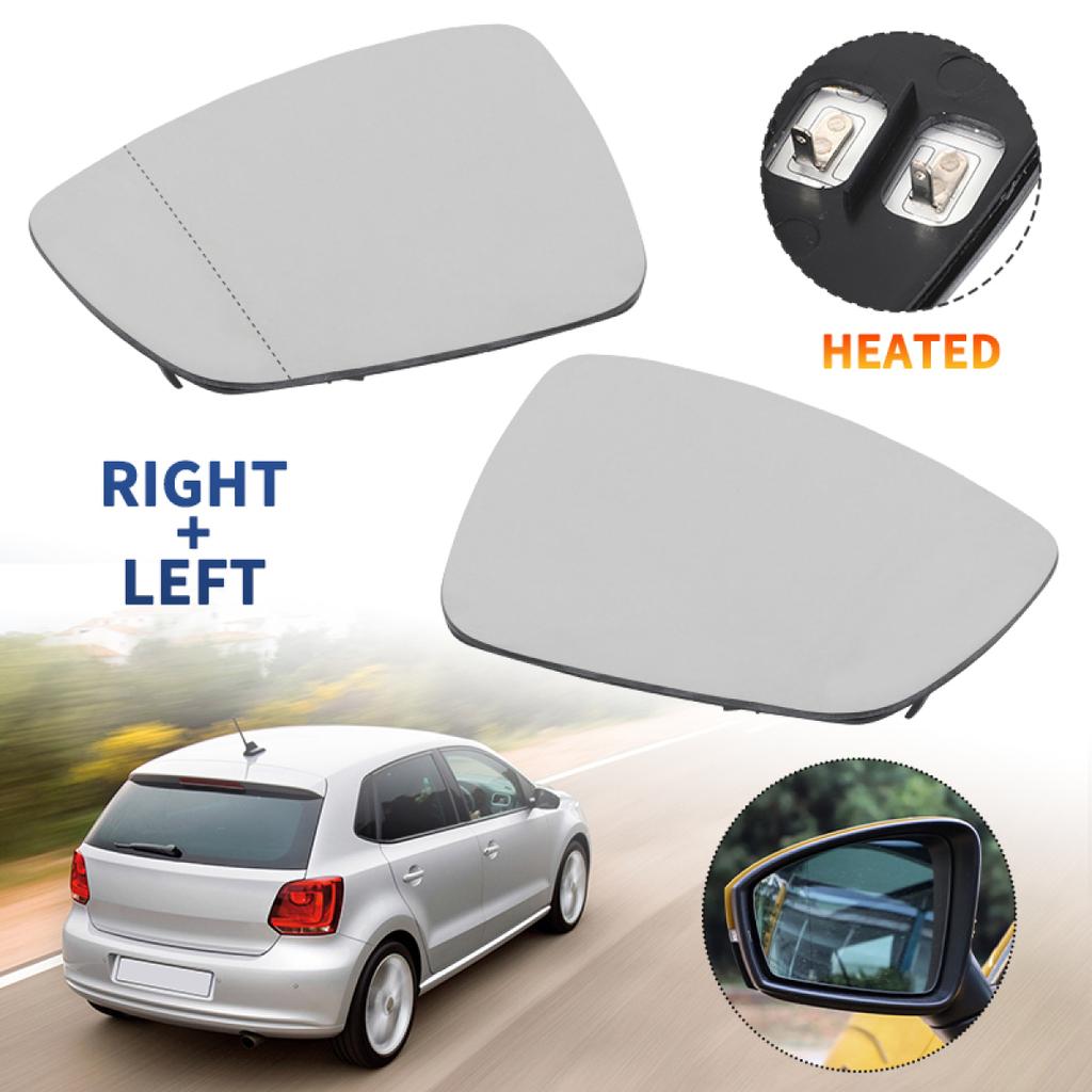 Car Front Left Right Side Wing Heated Mirror Glass Convex Lens Glasses For VW POLO 2010 2011 2012 2013 2014 2015 2016 2017