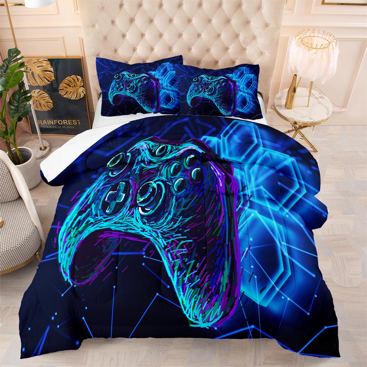 Quilt Game Controller Boy Fat Quilt Bedding Three-piece Quilt Cover 172*218cm